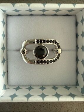 Ryze Party Everwear Ring, Black Onyx cz, size 7